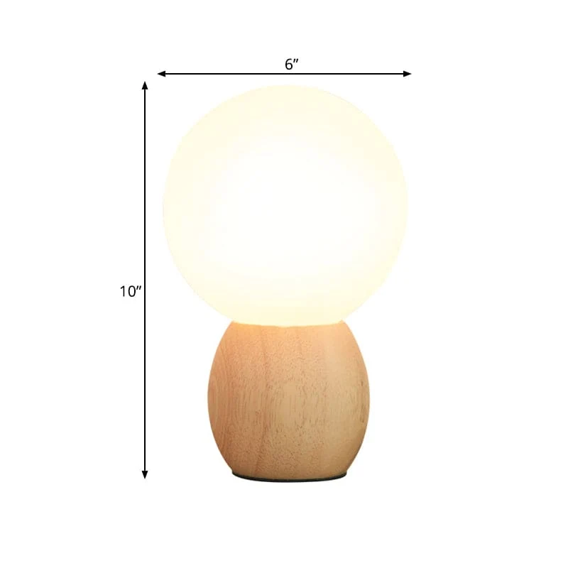 LumiOrb - Orbs Nachtkastje Lamp met Houten Voetstuk Selzar