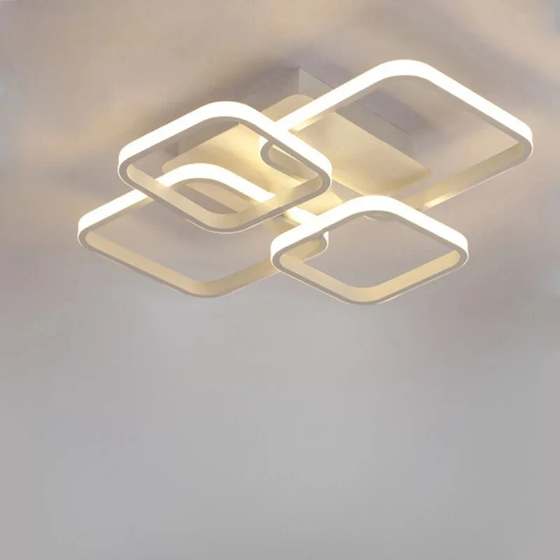 Nordic LED Plafondlamp – Modern 4-Ringen Design voor Elke Kamer Selzar