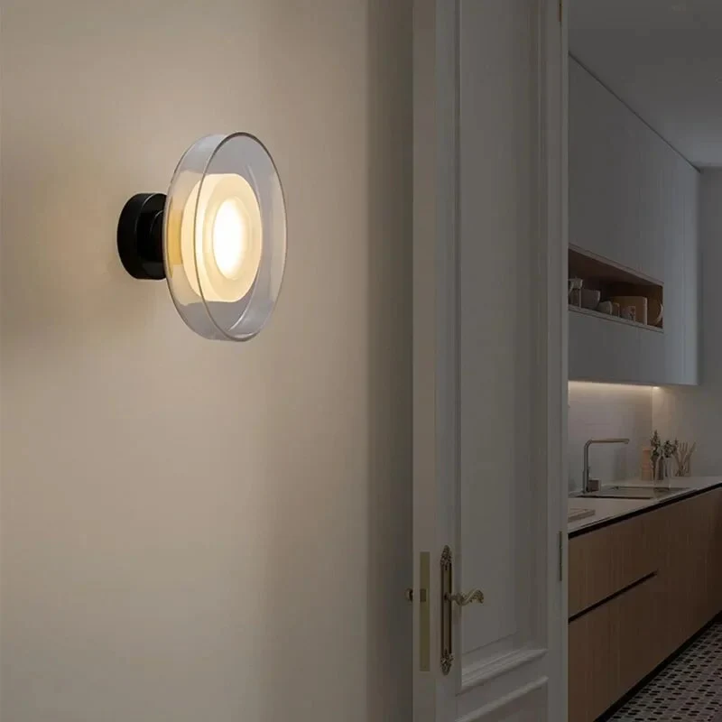 NovaNimbus - Ronde Glazen Wandlamp Selzar
