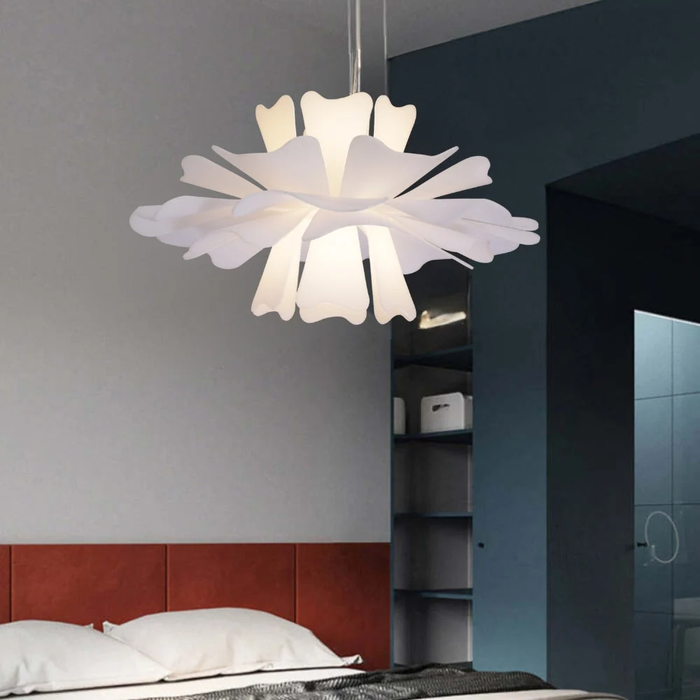 Petalia - Elegante Witte Hanglamp Metaal Selzar