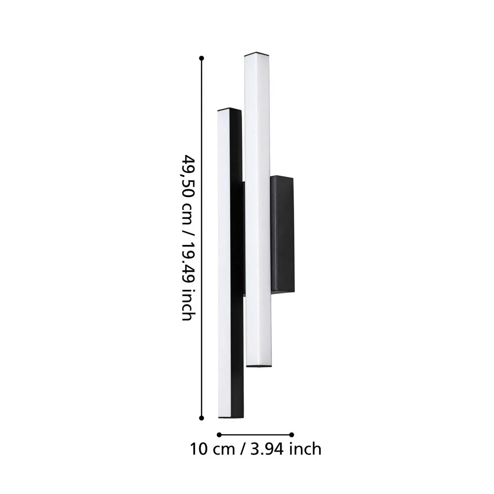 LAMP COLGANTE LINEAL NIQUEL/NEGRO LED FORNES EGLO SIEMENS