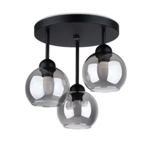 Sollux plafondlamp Alino - 3 lichts - 30 x 35 cm - zwart