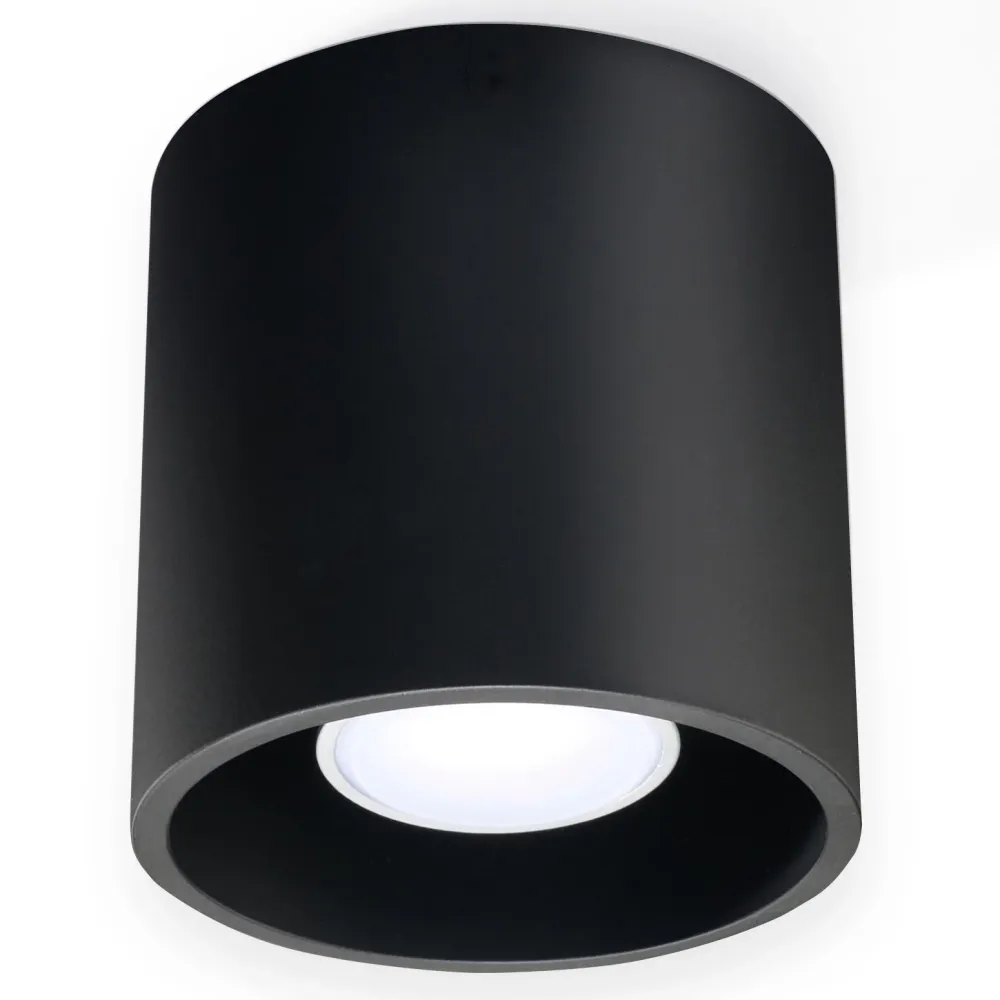 Sollux plafondlamp Orbis - 1 lichts - 10 x 10 cm - zwart