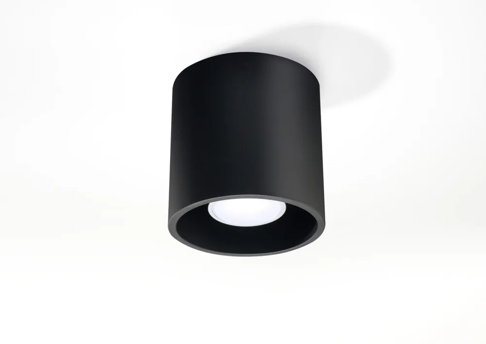 Sollux plafondlamp Orbis - 1 lichts - 10 x 10 cm - zwart