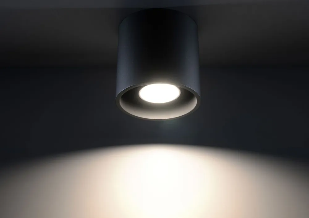 Sollux plafondlamp Orbis - 1 lichts - 10 x 10 cm - zwart