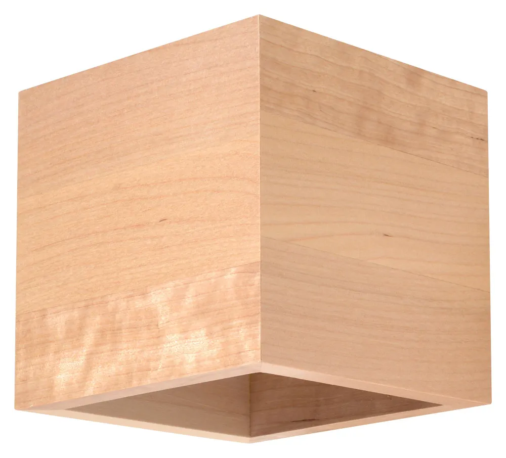 Sollux wandlamp Quad - 1 lichts - 12 x 10 cm - bruin