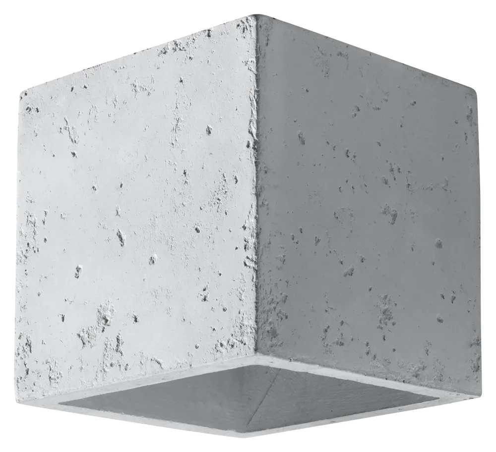 Sollux wandlamp Quad - 1 lichts - 12 x 10 cm - grijs