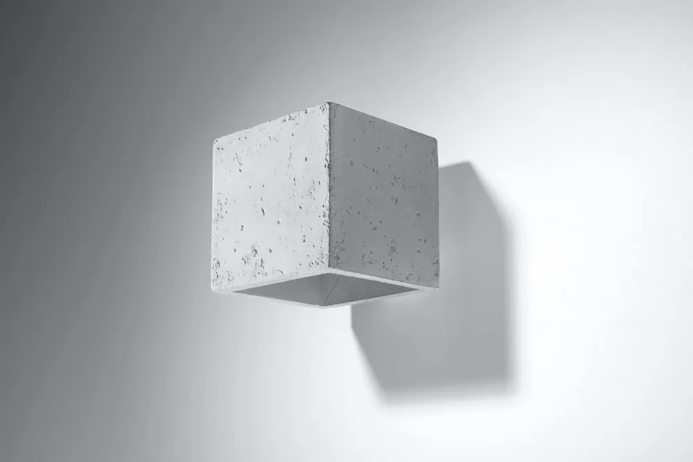 Sollux wandlamp Quad - 1 lichts - 12 x 10 cm - grijs