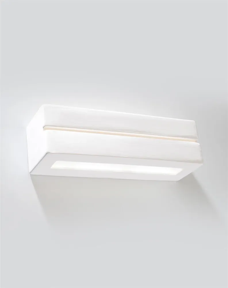 Sollux wandlamp Vega - 1 lichts - 9.5 x 9.5 cm - wit