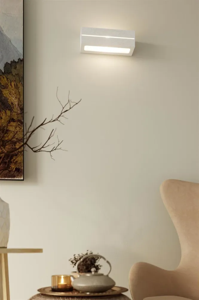 Sollux wandlamp Vega - 1 lichts - 9.5 x 9.5 cm - wit
