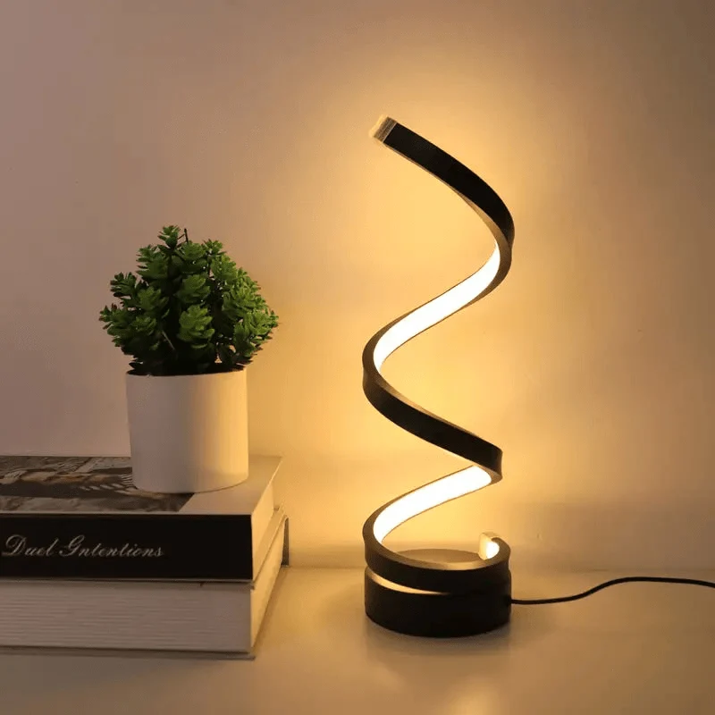 Spiraal LED Tafellamp | Modern Design | Dimbaar