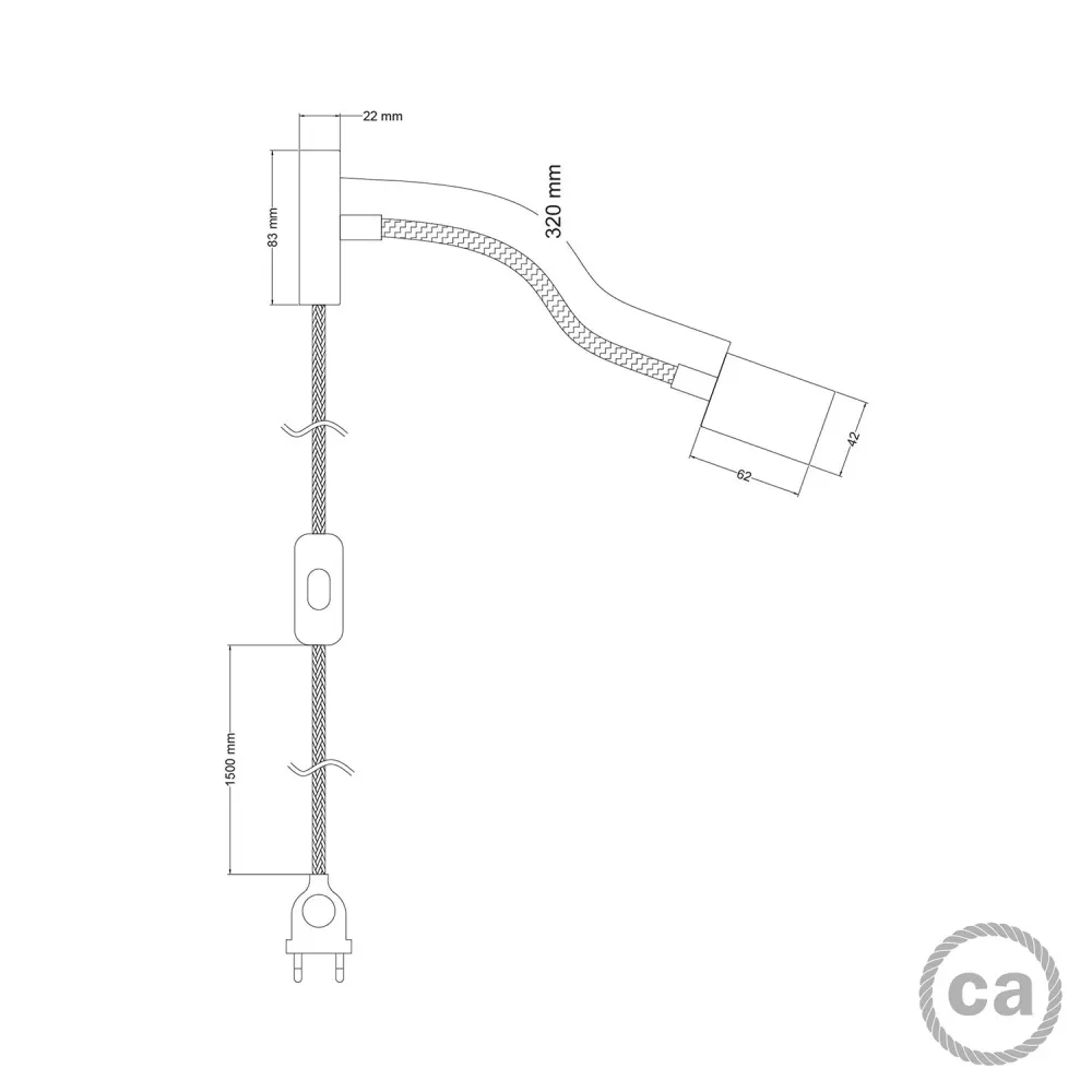 Spostaluce Flex 30 verstelbare lamp met GU1d0 spot - Mat titanium