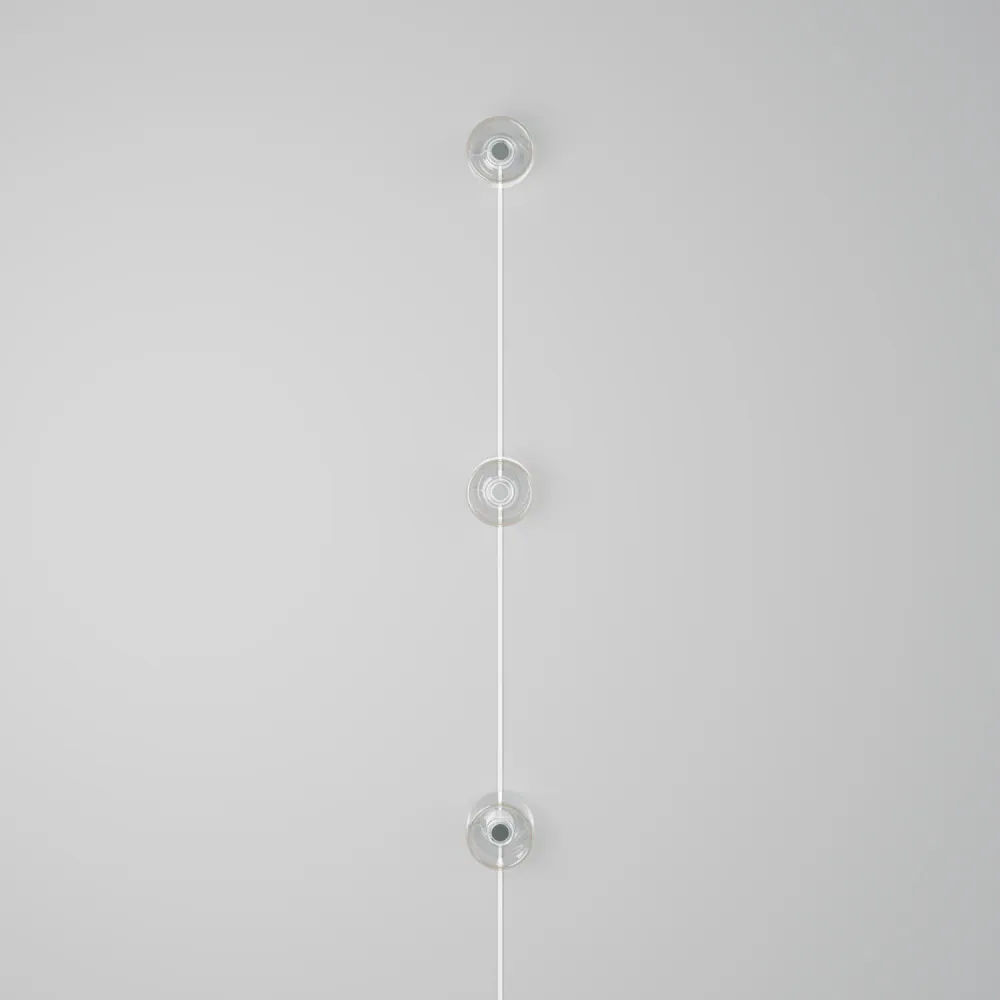 Spostaluce wandlamp met stekker, 3 Ghost lampen en witte kabel