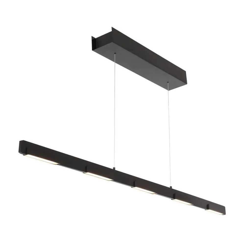 Steinhauer hanglamp Bloc - 7 lichts - 120x 130 cm - zwart
