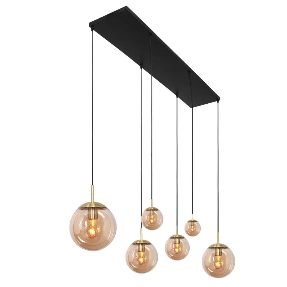 Steinhauer hanglamp bollique - 6 lichts - 120 x 160 cm - messing