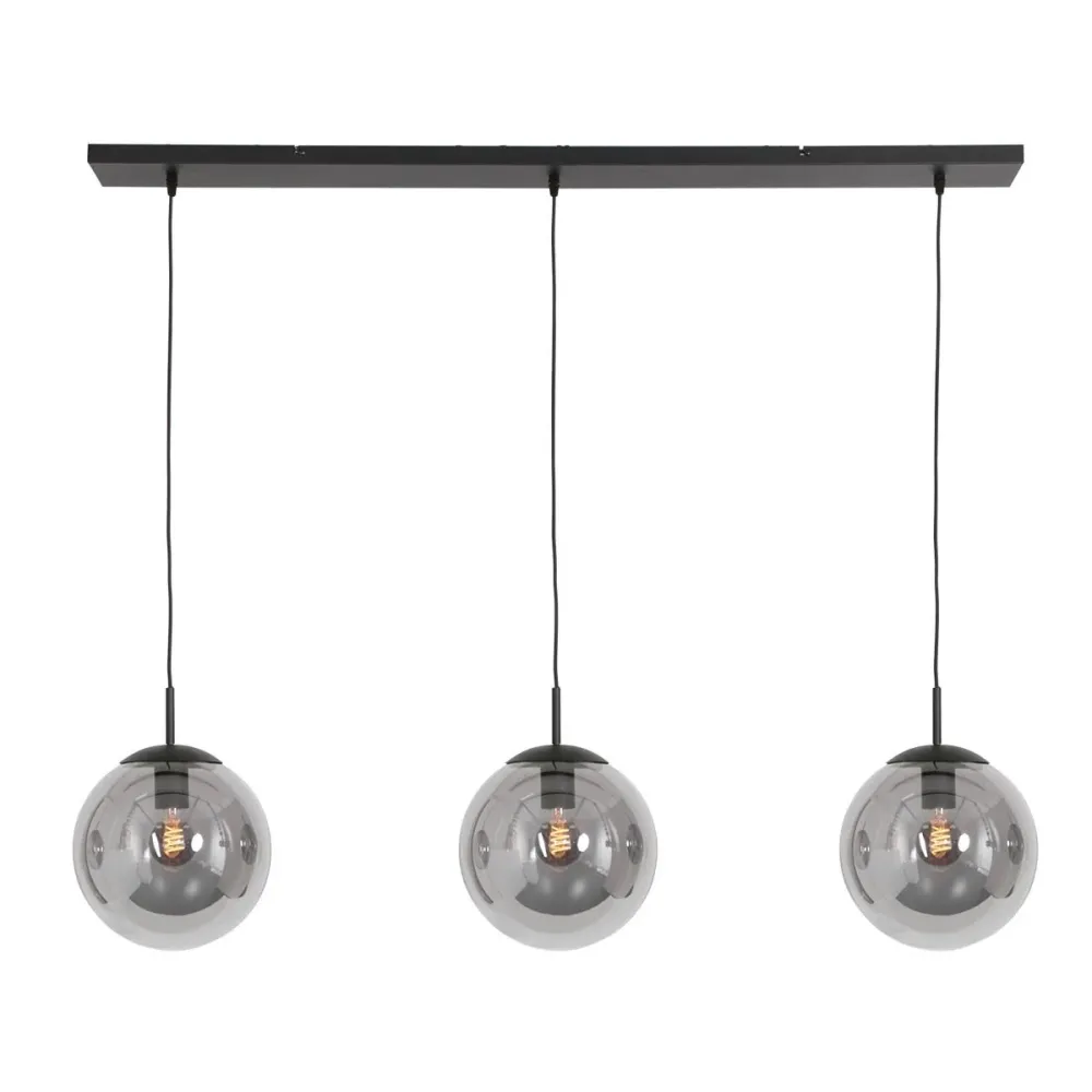 Steinhauer hanglamp bollique - 3 lichts - 120 x 160 cm - zwart