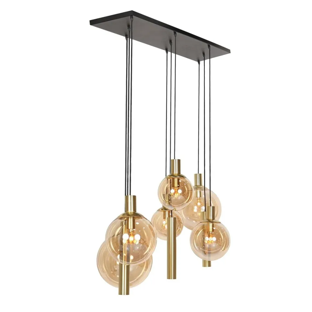 Steinhauer hanglamp bollique - 9 lichts - 140 x 150 cm - messing