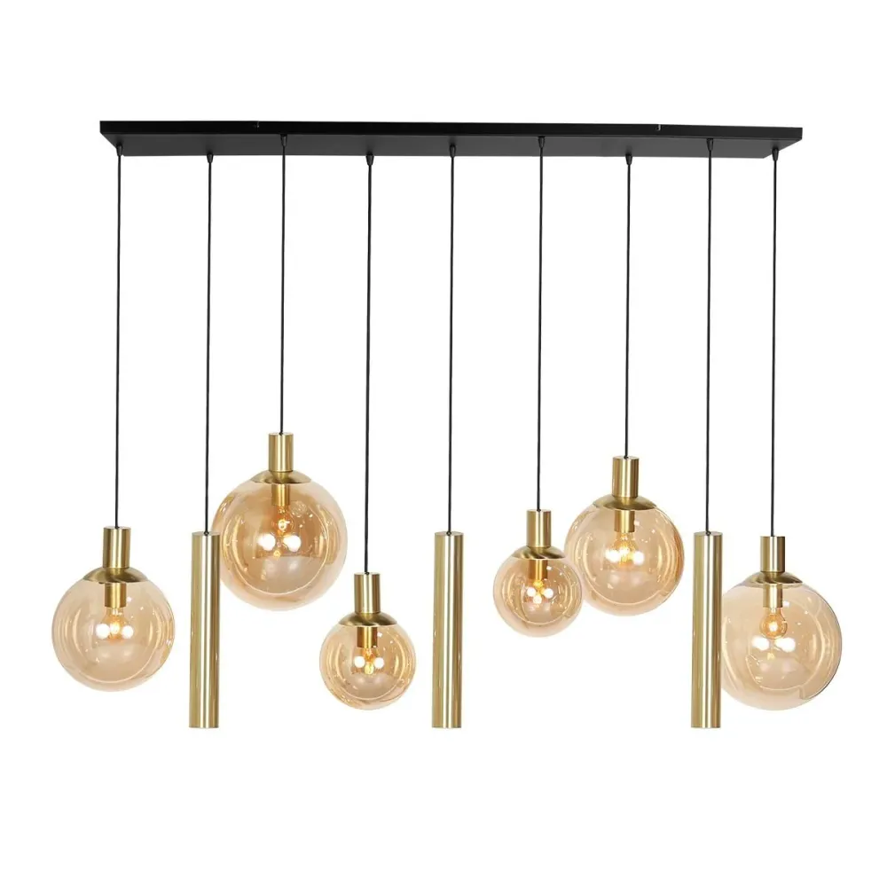 Steinhauer hanglamp bollique - 9 lichts - 140 x 150 cm - messing
