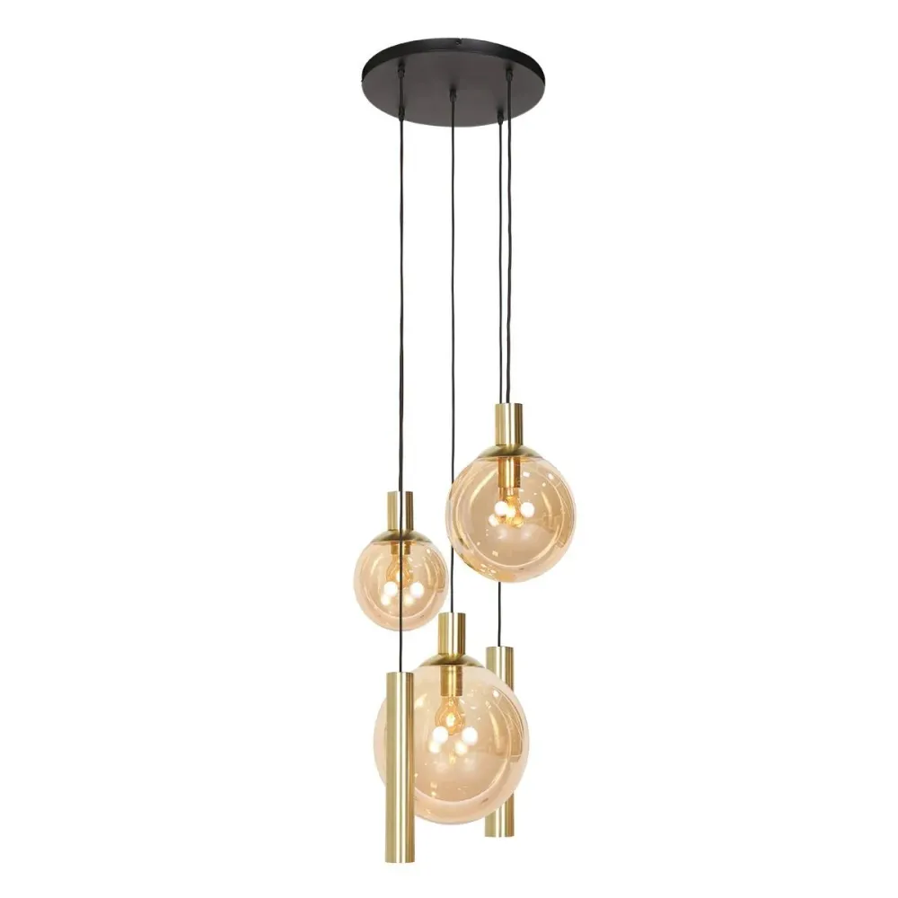 Steinhauer hanglamp bollique - 5 lichts - 60 x 350 cm - messing