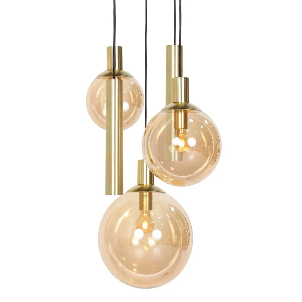 Steinhauer hanglamp bollique - 5 lichts - 60 x 350 cm - messing