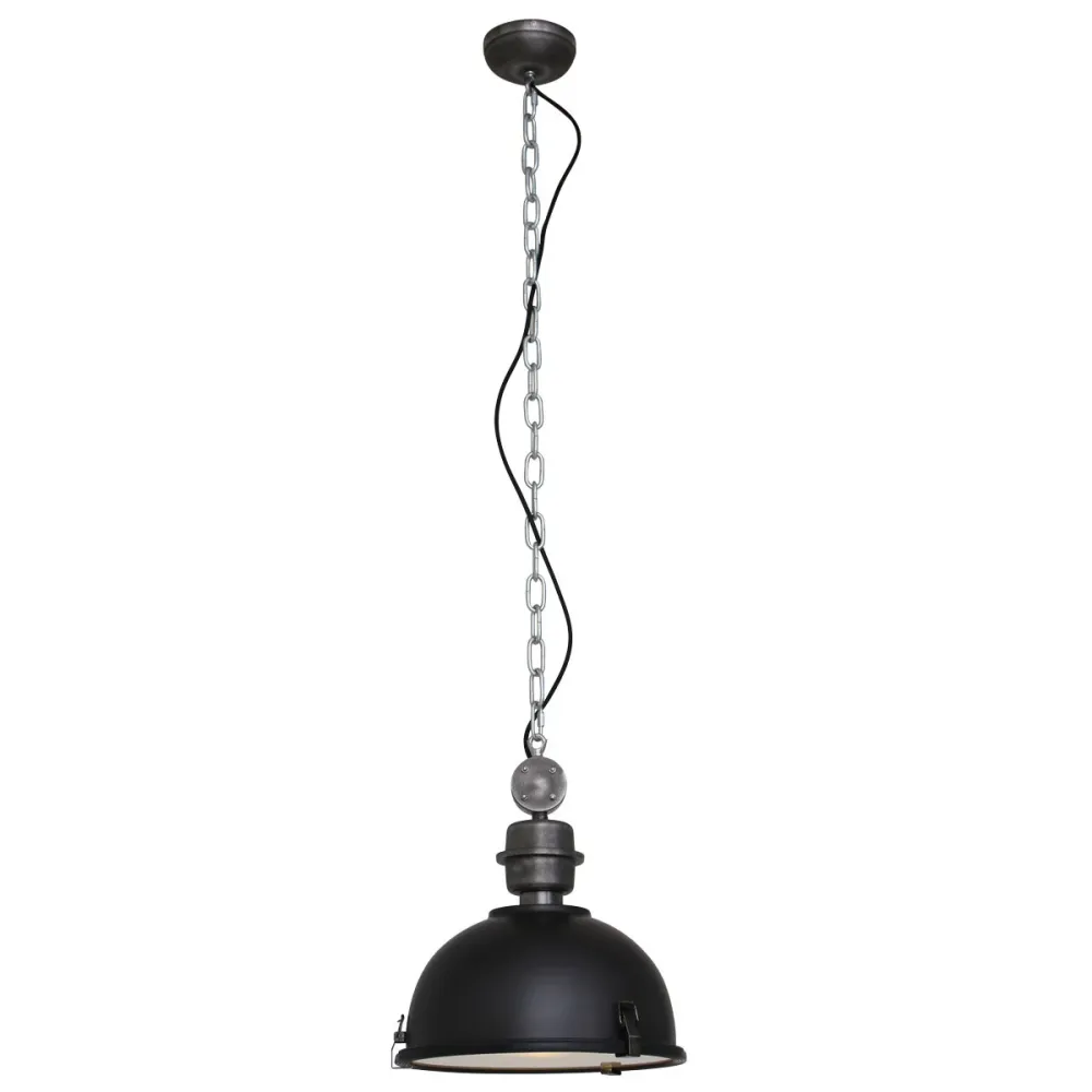 Steinhauer hanglamp industrieel - 1 lichts - 33x 150 cm - zwart