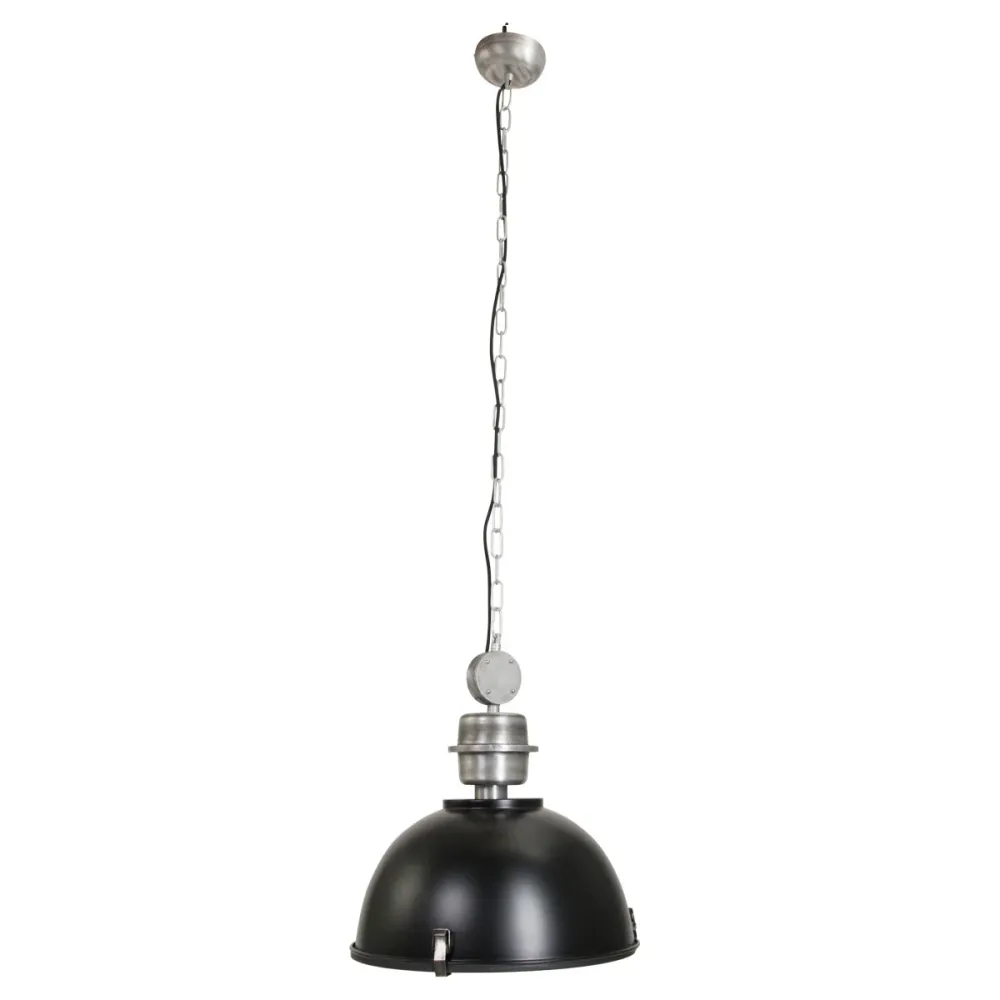 Steinhauer hanglamp industrieel - 1 lichts - 42x 145 cm - zwart
