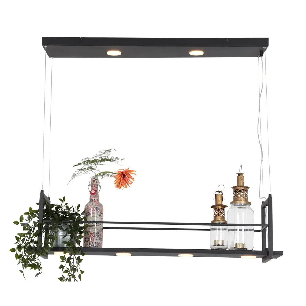 Steinhauer hanglamp Tør - 6 lichts - 100 x 150 cm - zwart