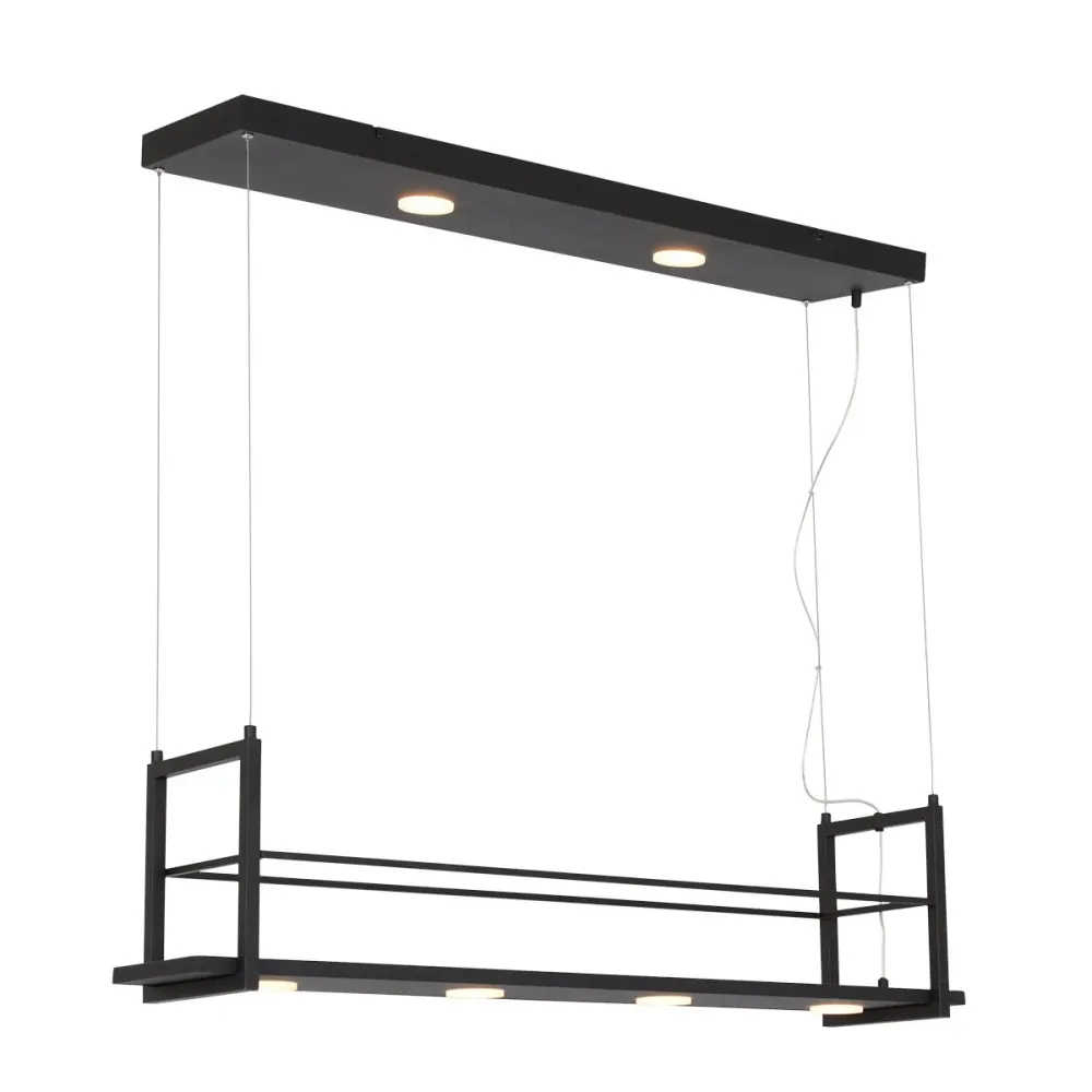 Steinhauer hanglamp Tør - 6 lichts - 100 x 150 cm - zwart