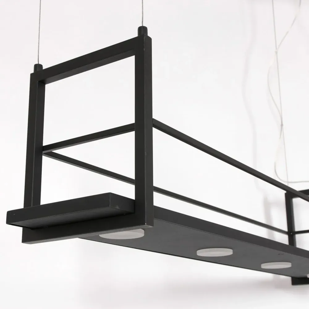 Steinhauer hanglamp Tør - 6 lichts - 100 x 150 cm - zwart