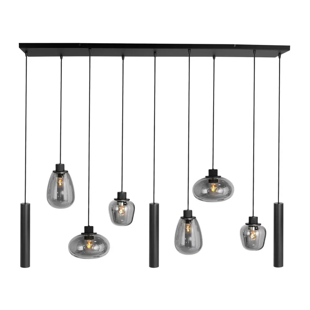 Steinhauer hanglamp reflexion - 9 lichts - 140 x 150 cm - zwart