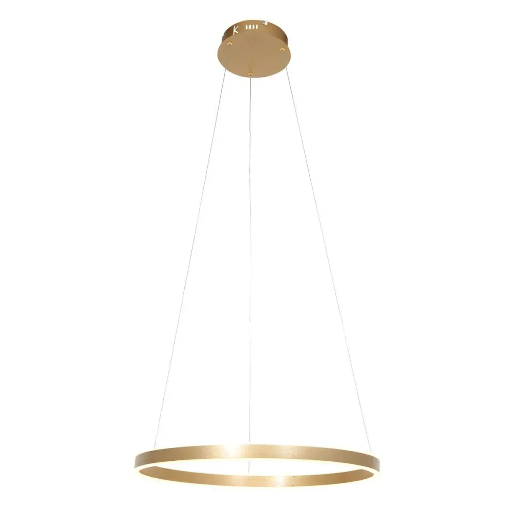Steinhauer hanglamp Ringlux - 1 lichts - 60x 170 cm - mat goud