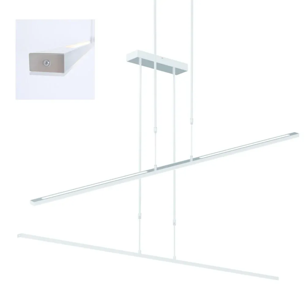Steinhauer hanglamp Zelena - 3 lichts - 155x 117 cm - mat chroom