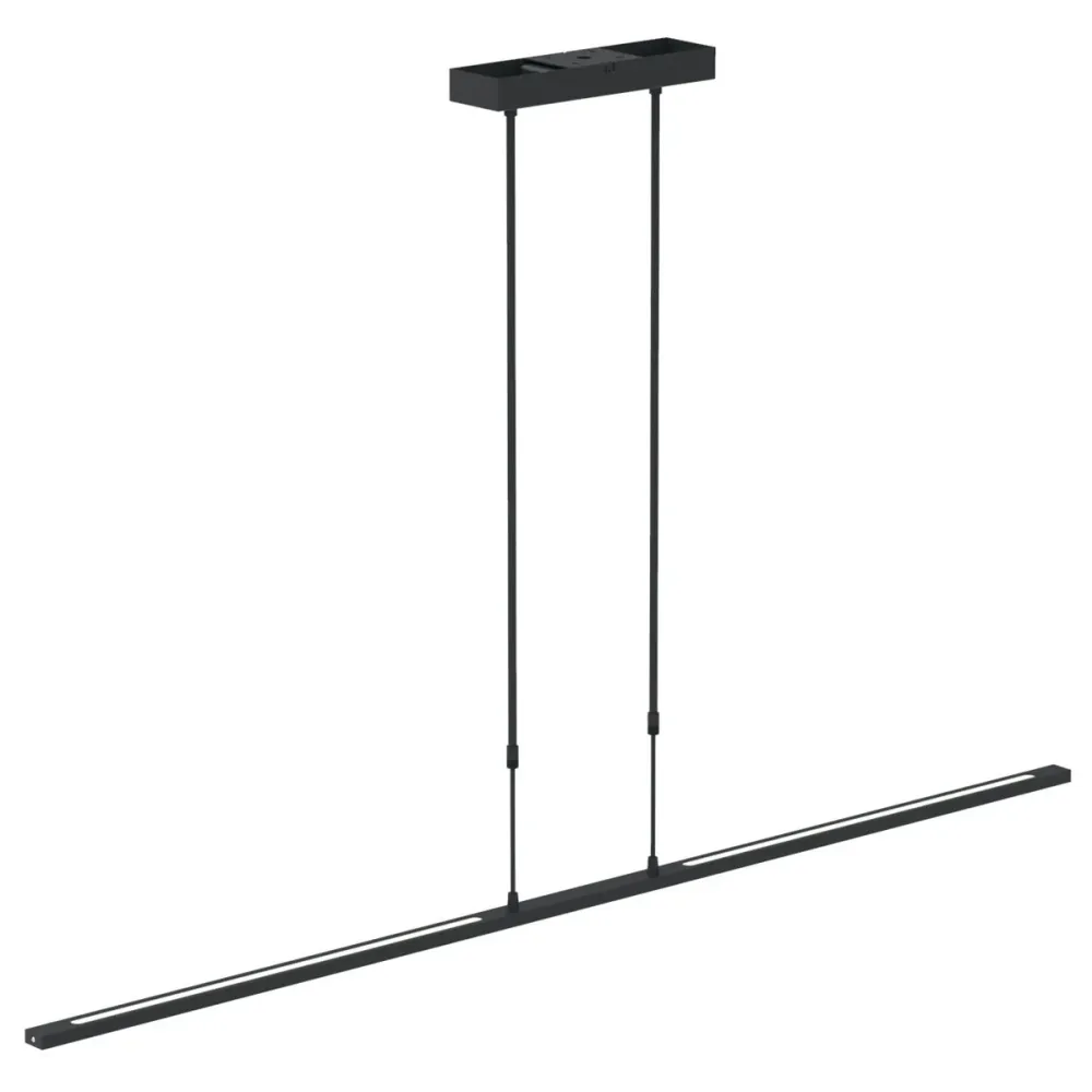 Steinhauer hanglamp Zelena - 3 lichts - 155x 117 cm - zwart