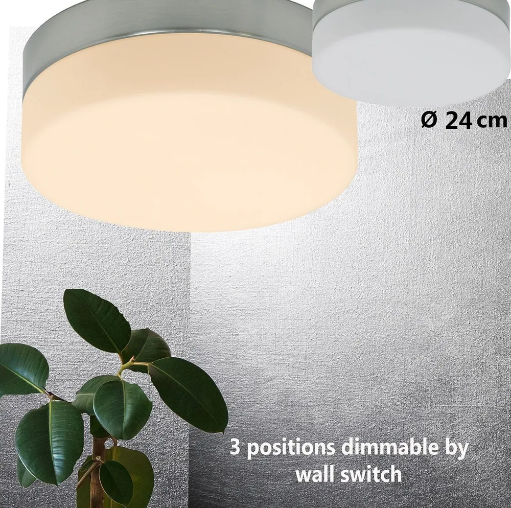 Steinhauer plafondlamp ceiling - 1 lichts - 24x 7 cm - mat chroom