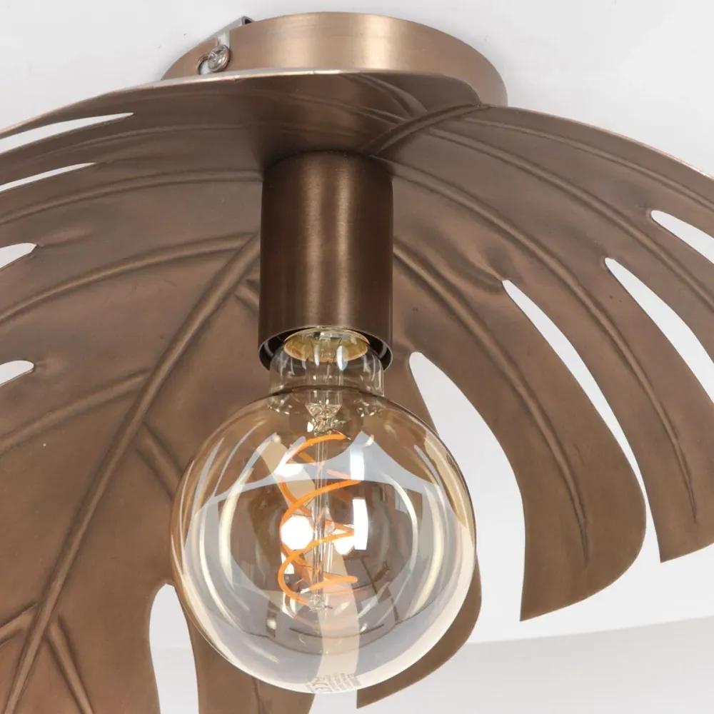 Steinhauer plafondlamp Feuilleter - 1 lichts - 38x 15 cm - brons