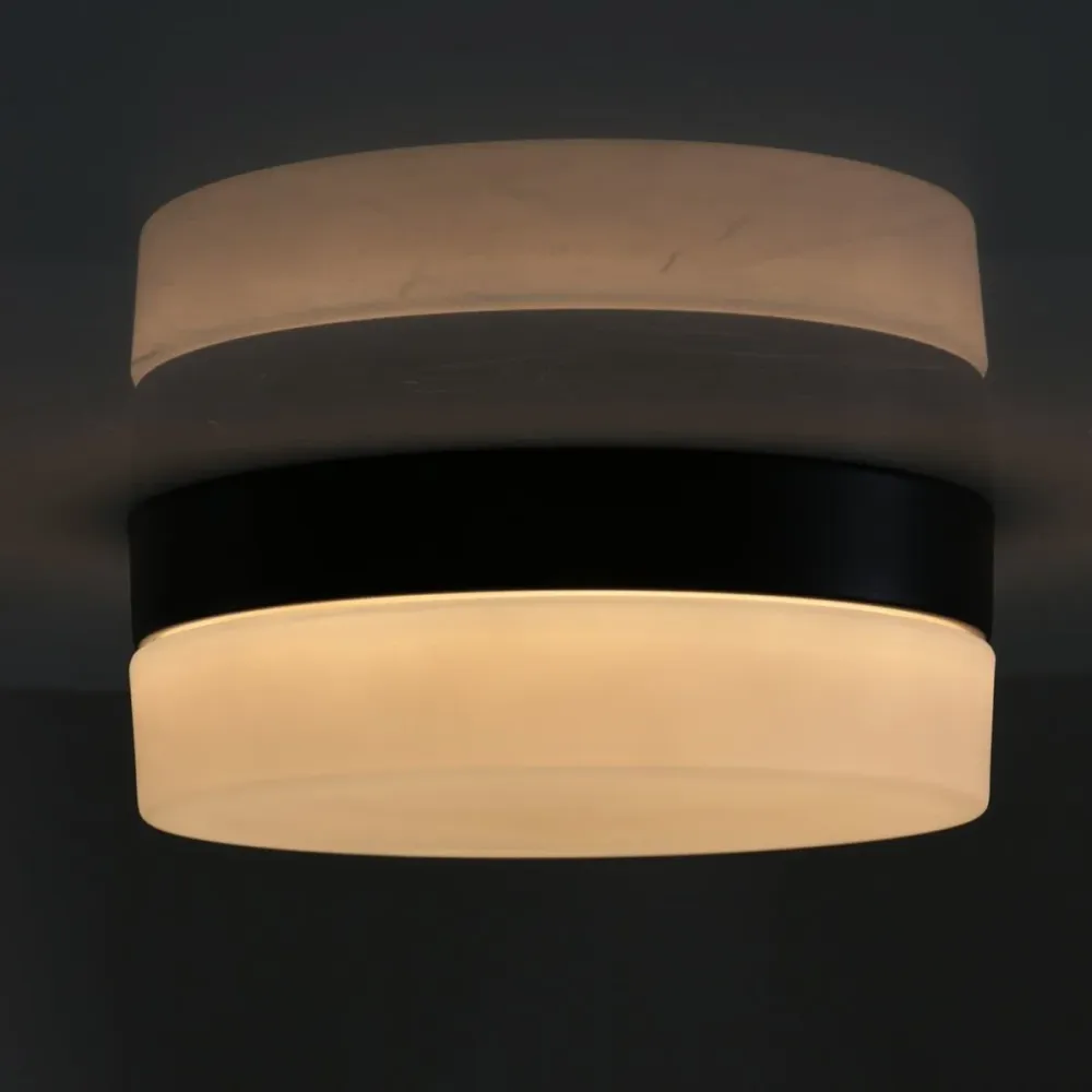 Steinhauer plafondlamp Ikaro - 1 lichts - 24x 7 cm - zwart