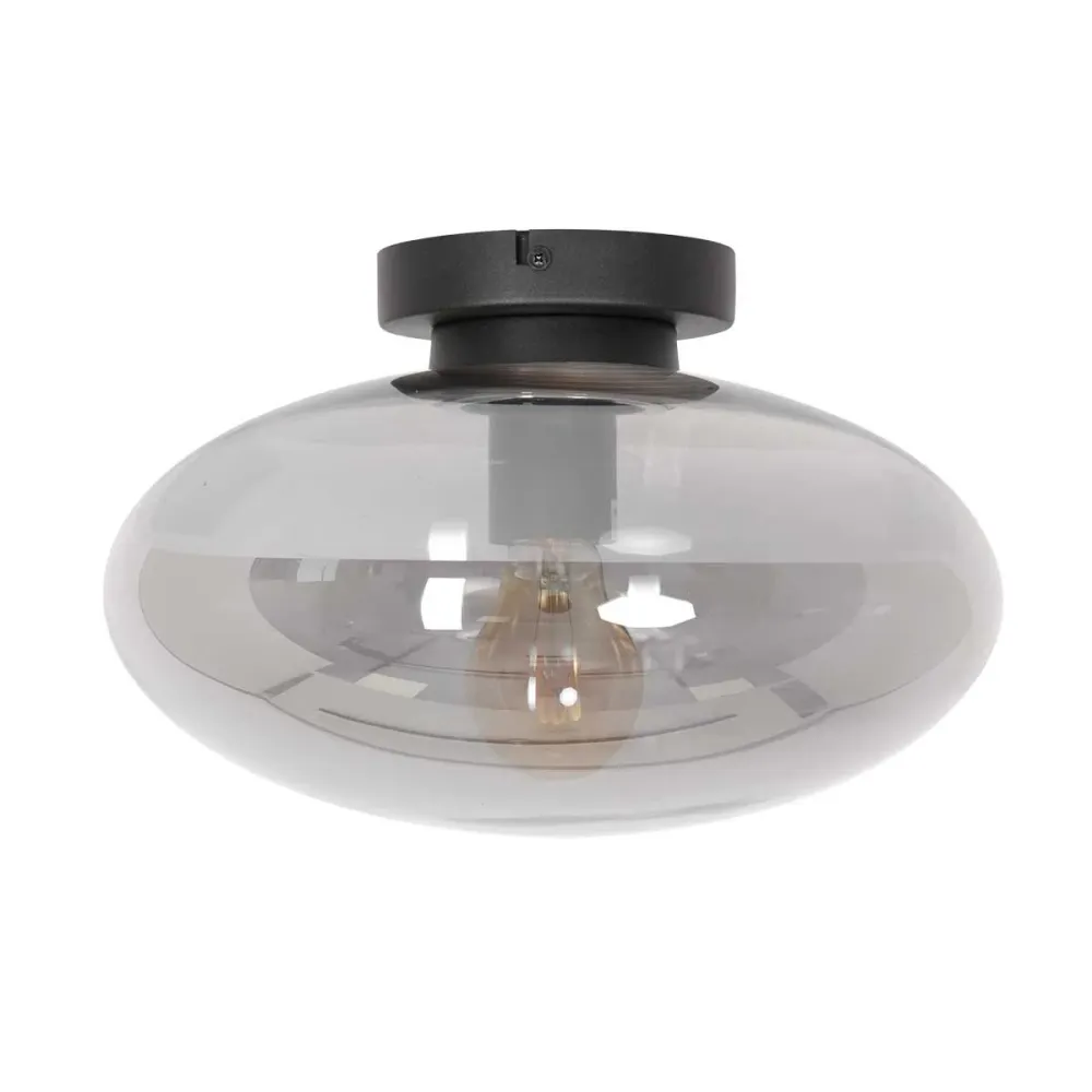 Steinhauer plafondlamp reflexion - 1 lichts - 30x 19.5 cm - zwart