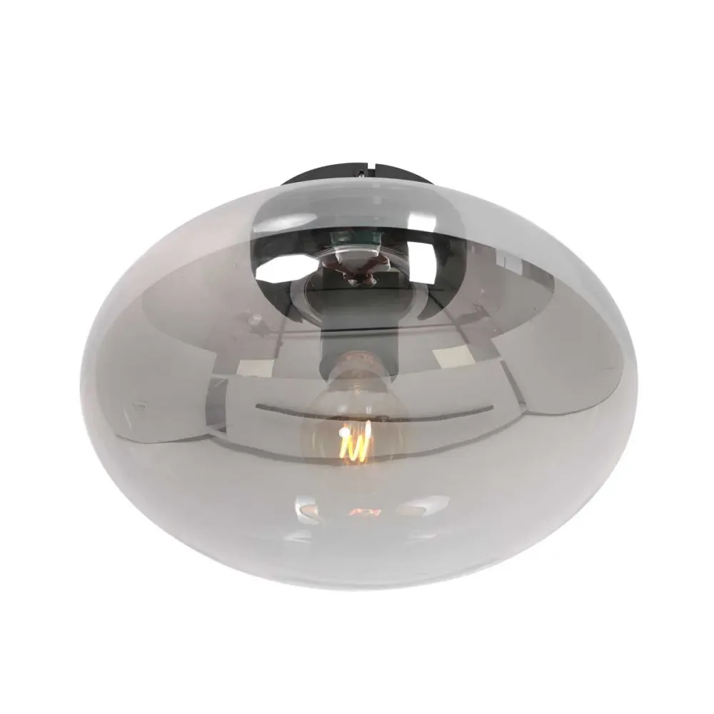 Steinhauer plafondlamp reflexion - 1 lichts - 30x 19.5 cm - zwart