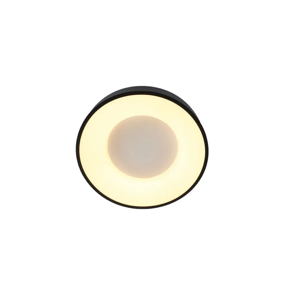 Steinhauer plafondlamp Ringlede - 1 lichts - 30x 9 cm - zwart