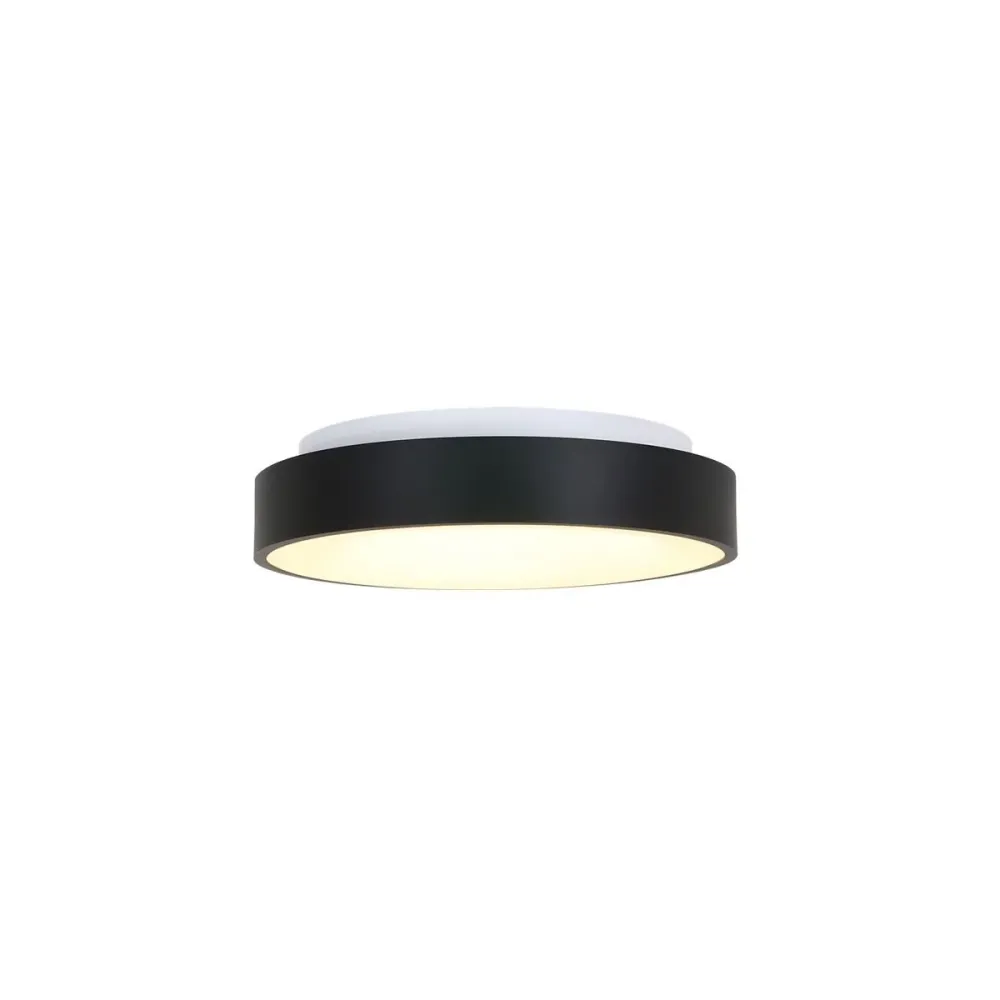 Steinhauer plafondlamp Ringlede - 1 lichts - 30x 9 cm - zwart