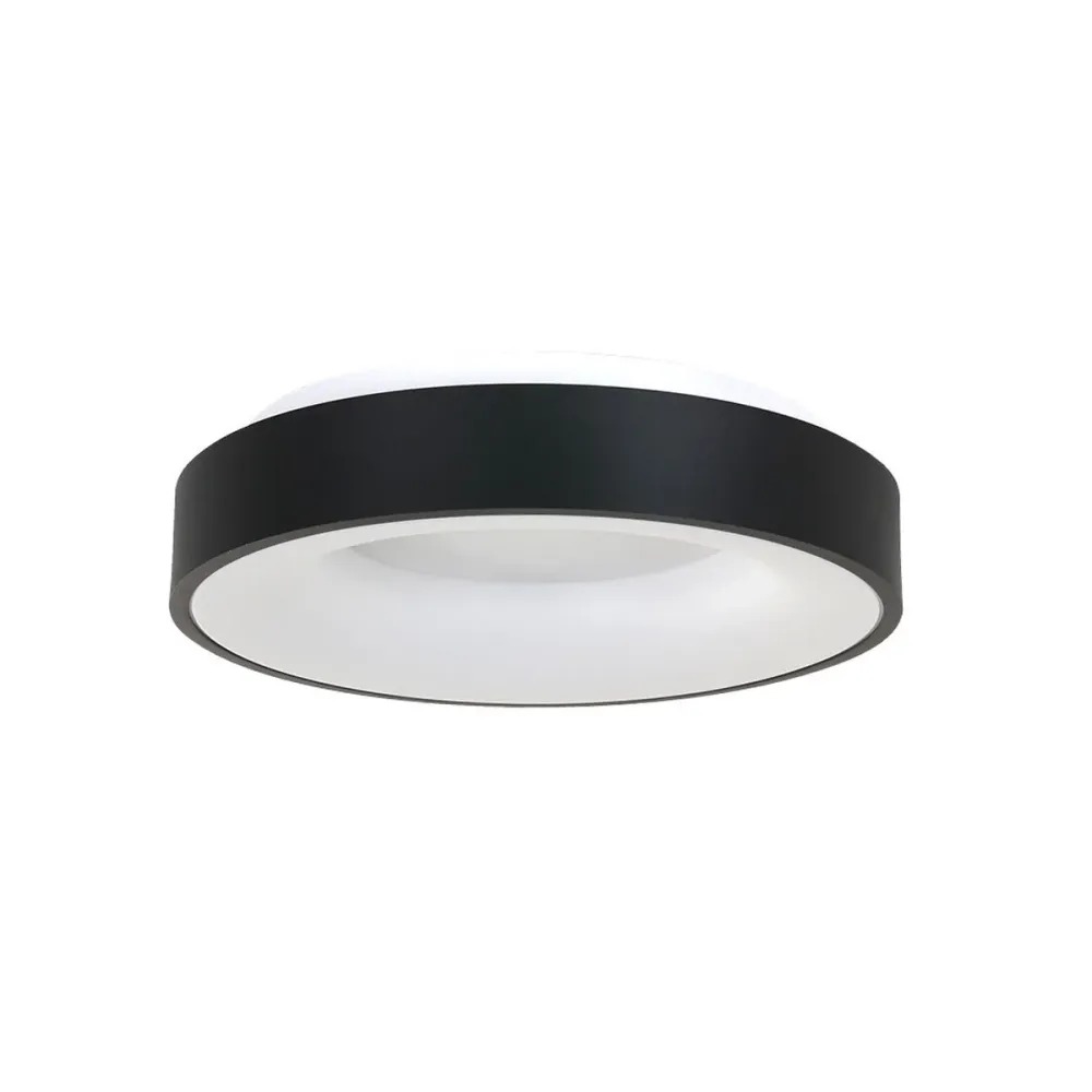 Steinhauer plafondlamp Ringlede - 1 lichts - 38x 9 cm - zwart