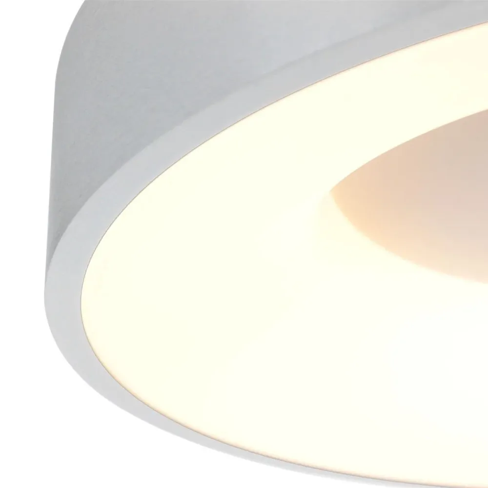 Steinhauer plafondlamp Ringlede - 1 lichts - 48x 9 cm - zilver