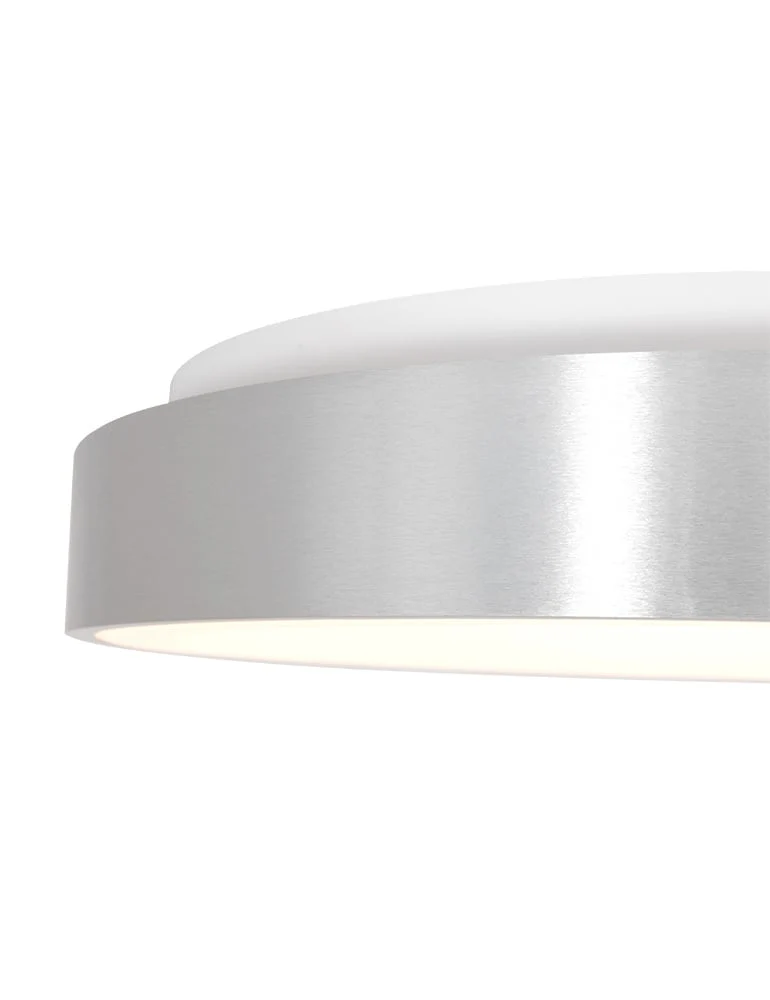 Steinhauer plafondlamp Ringlede - 1 lichts - 48x 9 cm - zilver
