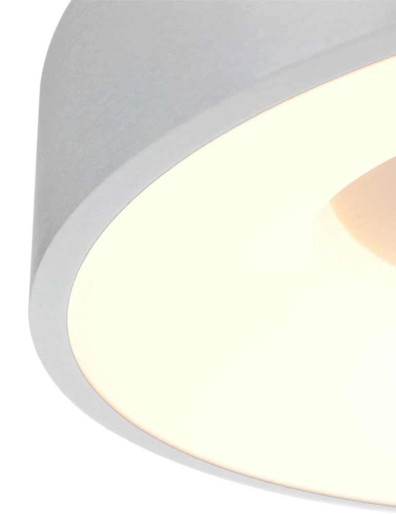 Steinhauer plafondlamp Ringlede - 1 lichts - 48x 9 cm - zilver