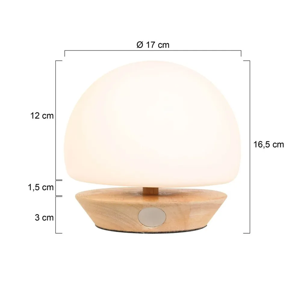 Steinhauer tafellamp ancilla - 1 lichts - 16.5x 16.5 cm - beuken