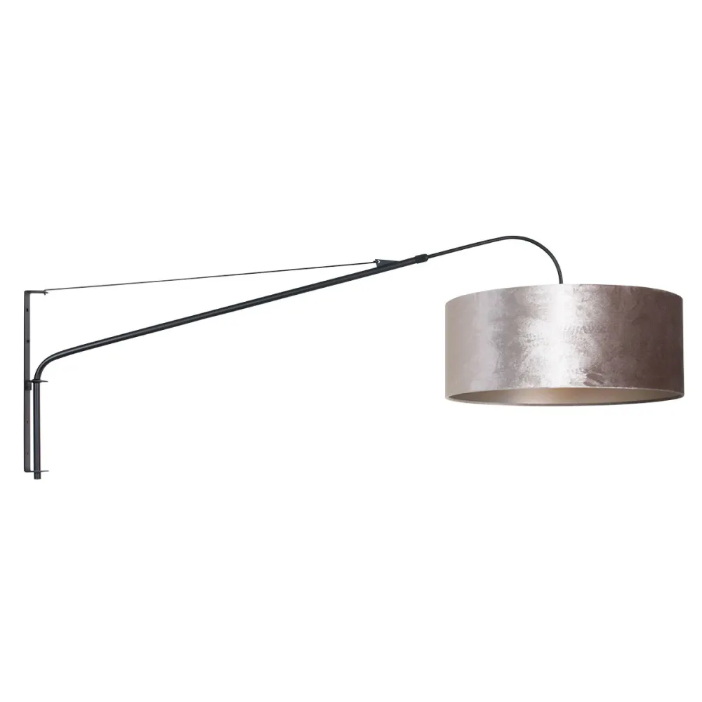 Steinhauer wandlamp elegant - 1 lichts - 145x 56 cm - zwart zilver