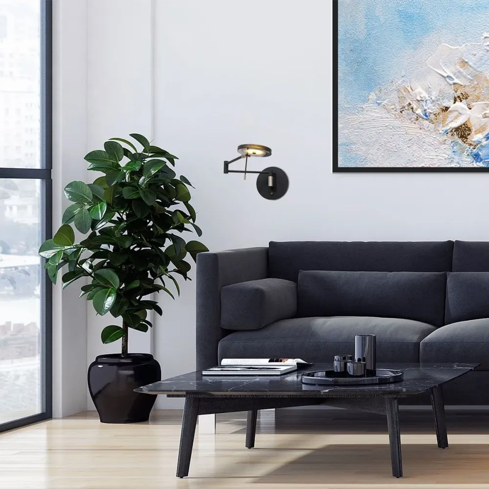 Steinhauer wandlamp - 1 lichts - 62x 17 cm - zwart