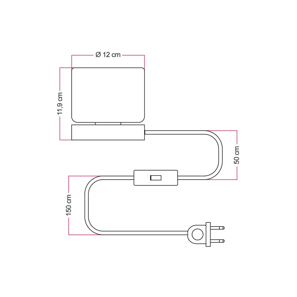 Tafellamp Posaluce Ghost - Gesatineerd titanium