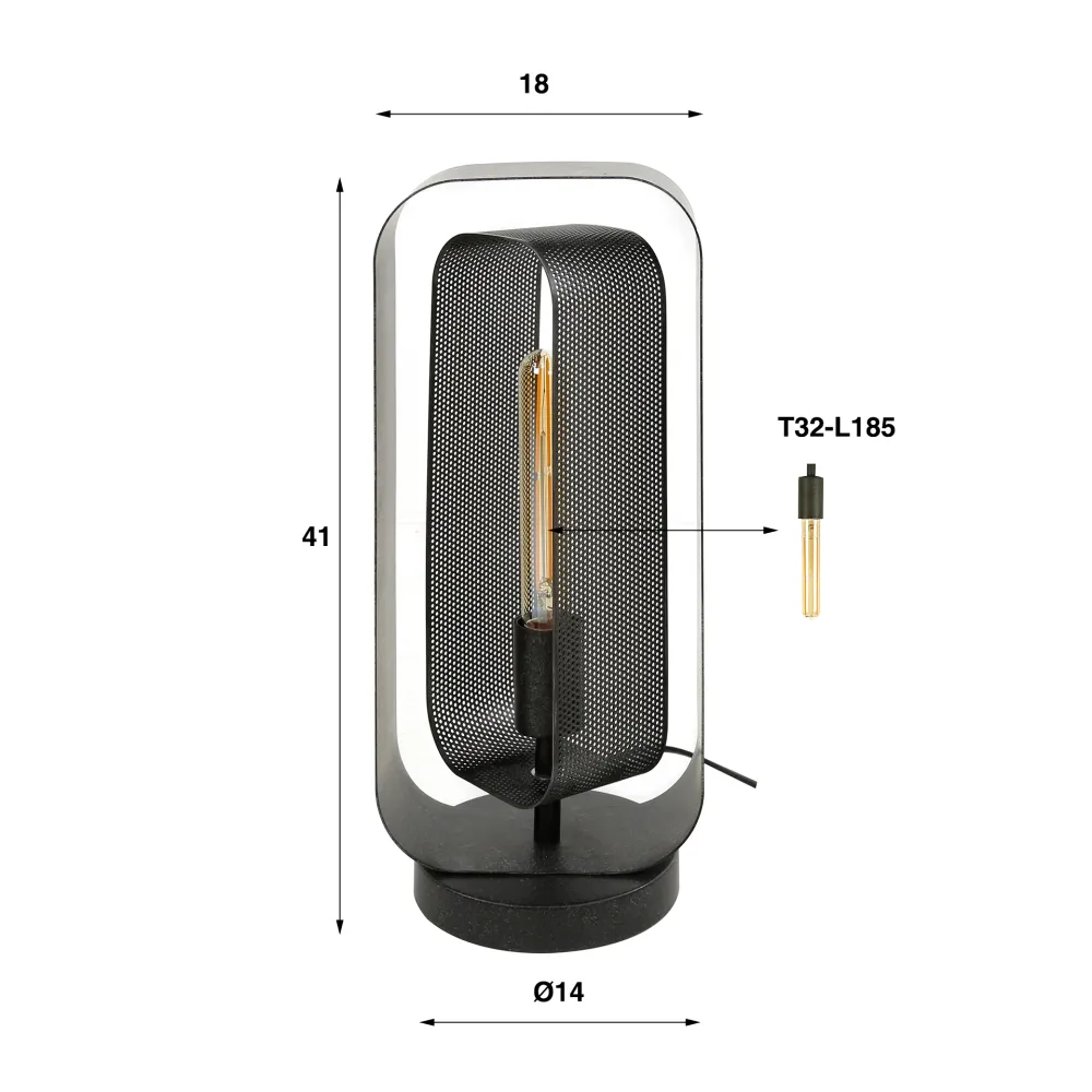 Tafellamp Torch - Zwart - Mesh Tafellampen