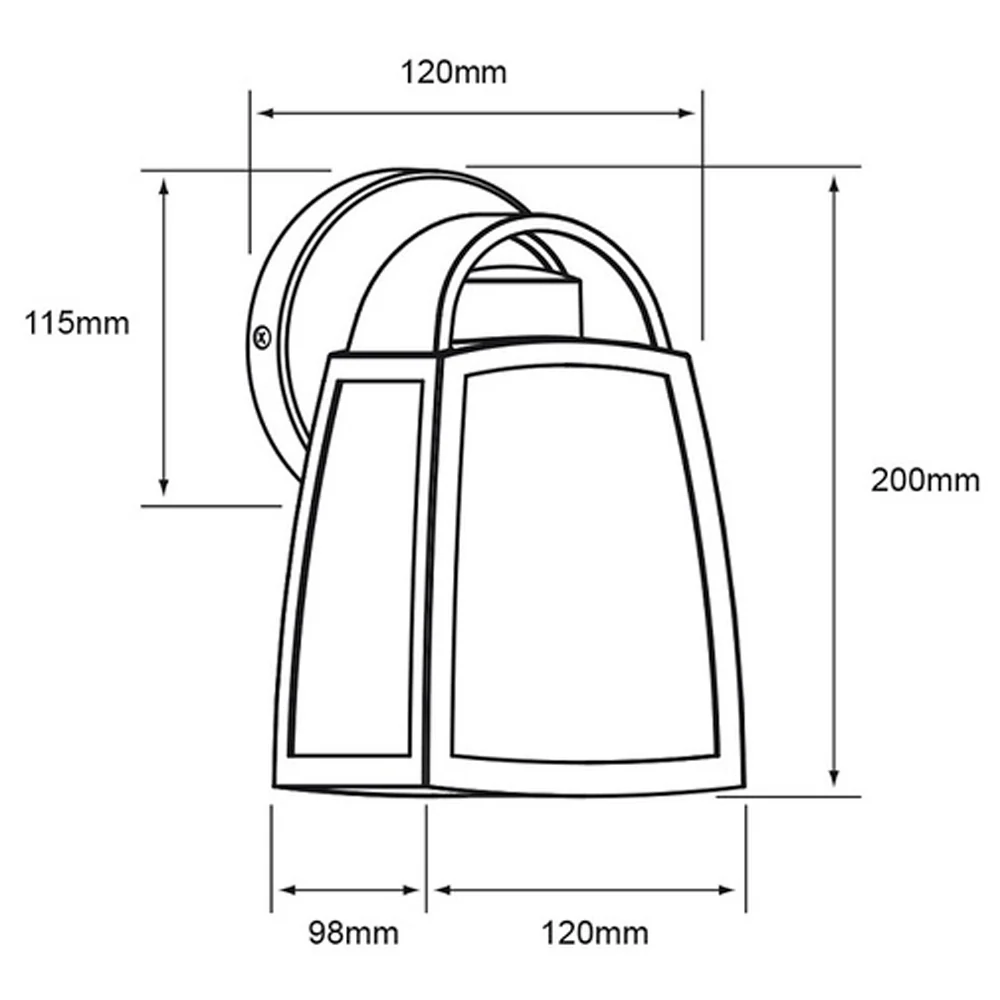 FAROL DE EXTERIOR PARA SOBREPONER BASE E27 TECNOLITE